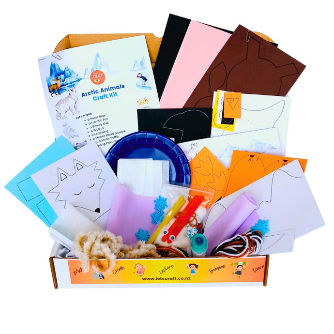 Arctic-Animals-craft-kit-for-kids-by-Lets-craft-box-NZ