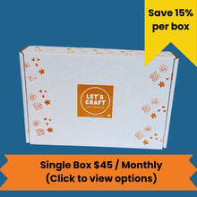 Load image into Gallery viewer, Kids monthly craft subscription box NZ - Flexi plan - Cancel anytime 